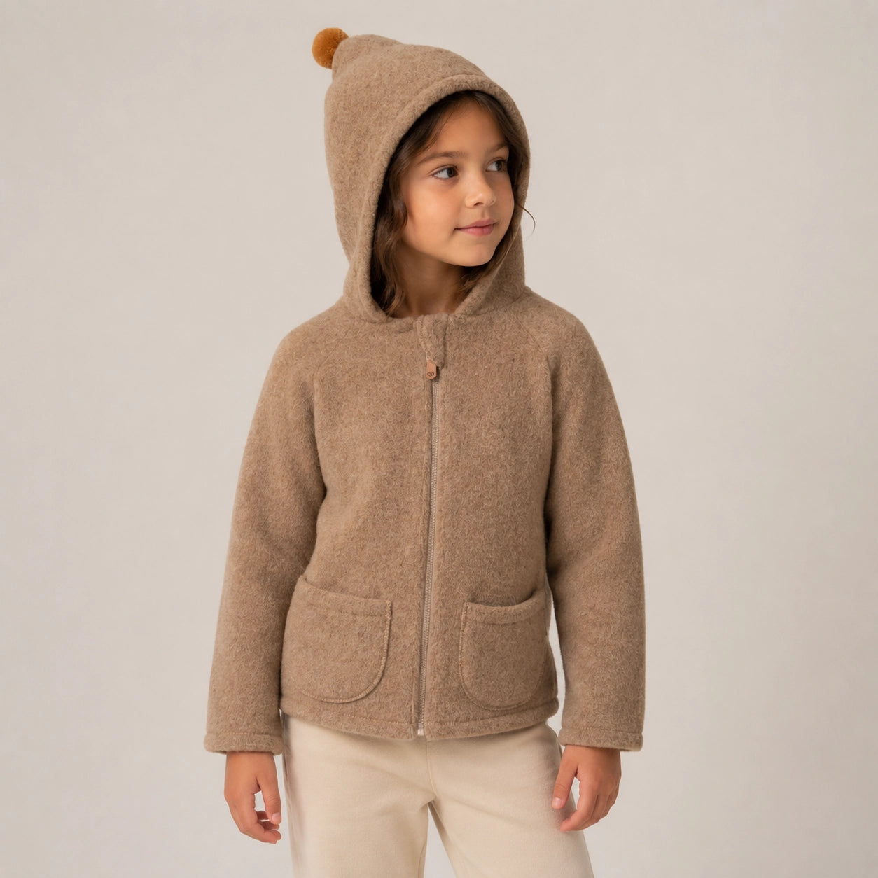 Kinder-Wolljacke Meri Sierra, Brown
