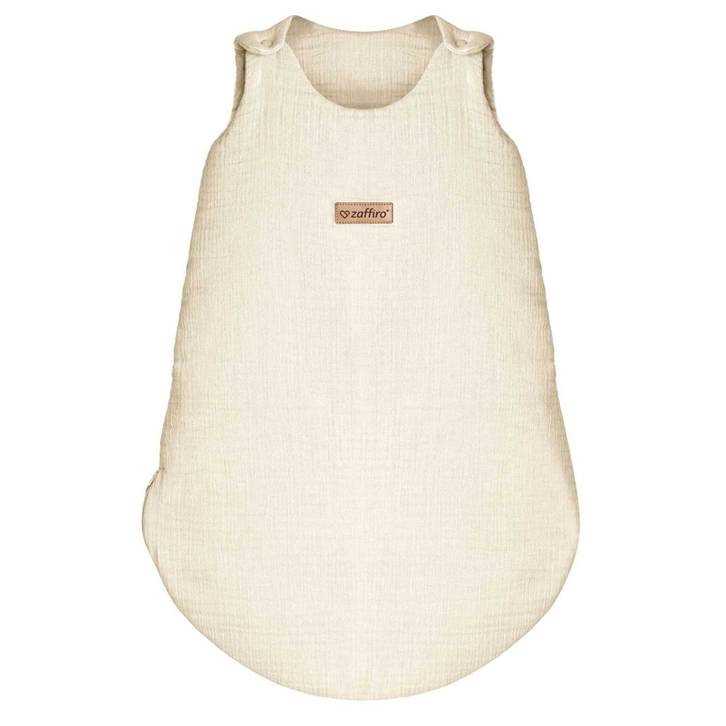 Musselin-Schlafsack Malaga 1,5 TOG, Vanilla – Vorderansicht