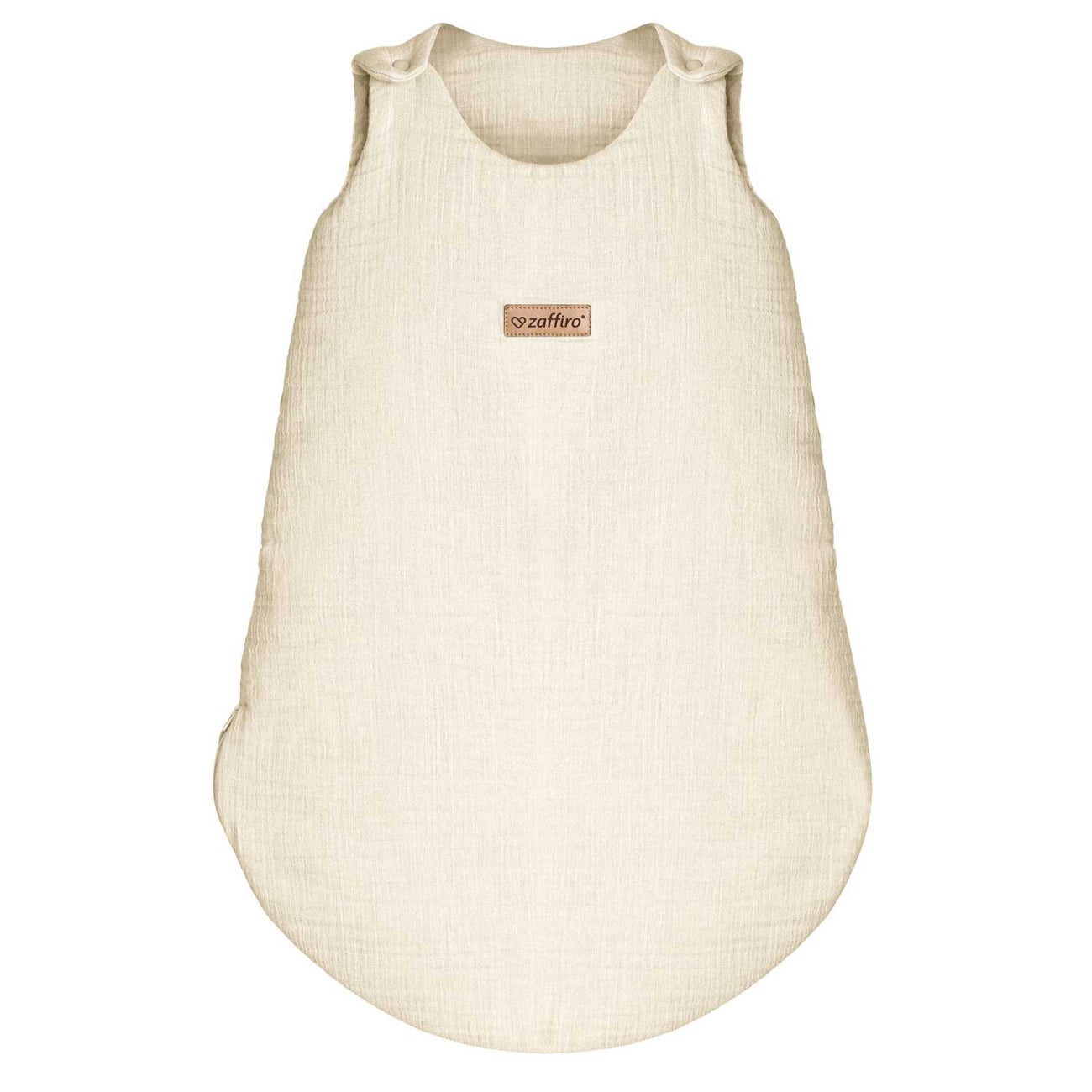 Musselin-Schlafsack Malaga 1,5 TOG, Vanilla – Vorderansicht
