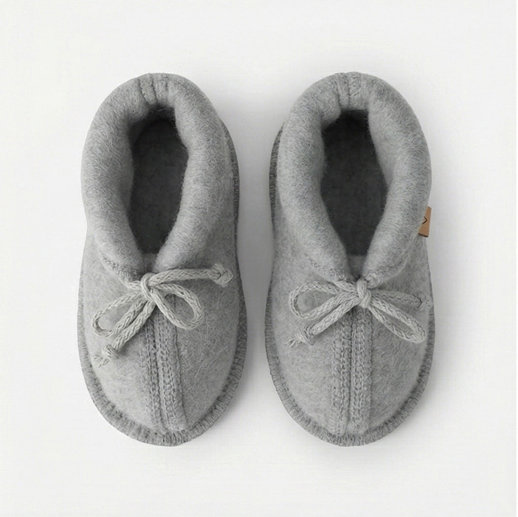 Wollschühchen Sierra, Grey – Baby Wollschühchen aus Merinowolle