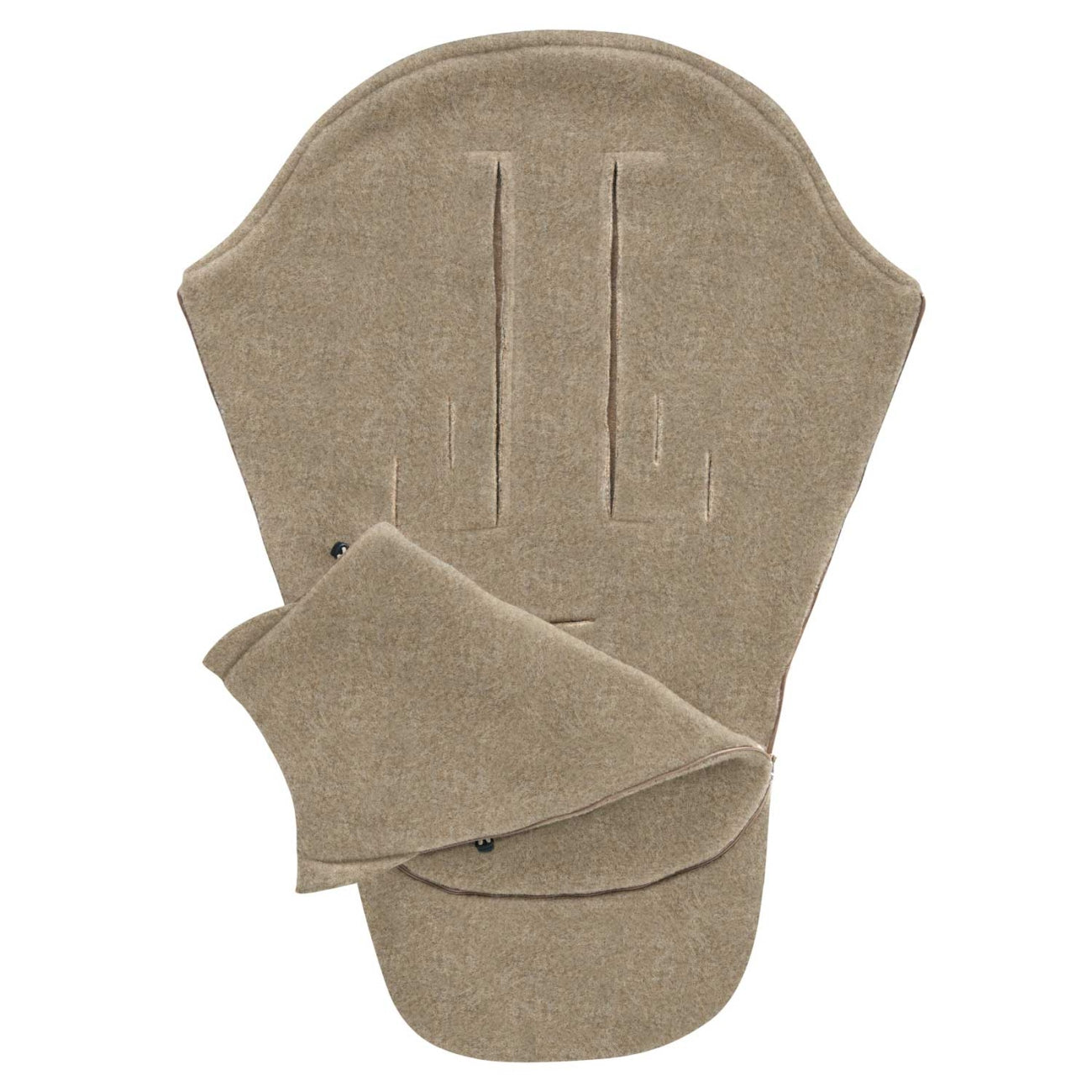 Wollfußsack Maxi Sierra, Brown – Rückenansicht