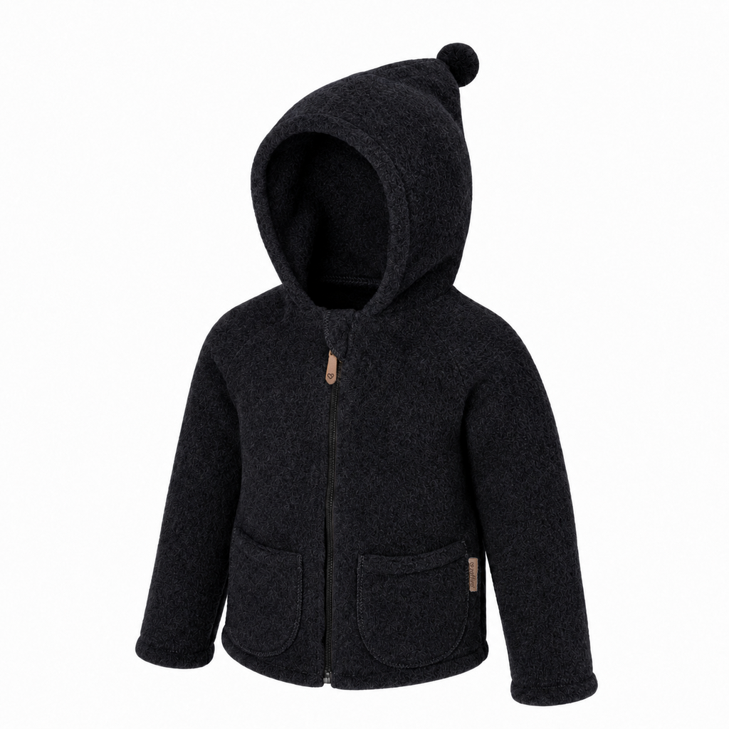 Kinder-Wolljacke Meri Sierra, Anthracite