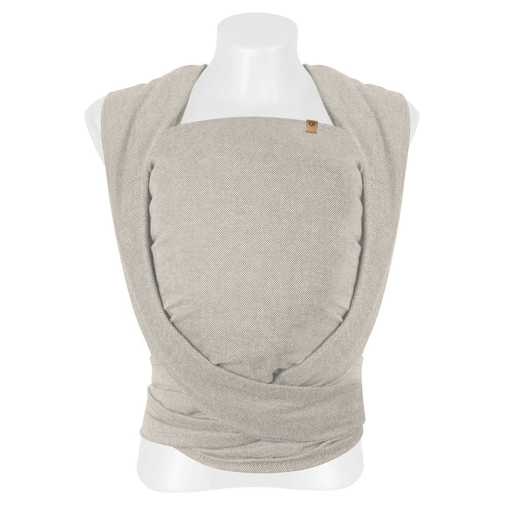 Bindetragetuch BeClose, Beige – elastisches Baby Bindetragetuch für Neugeborene