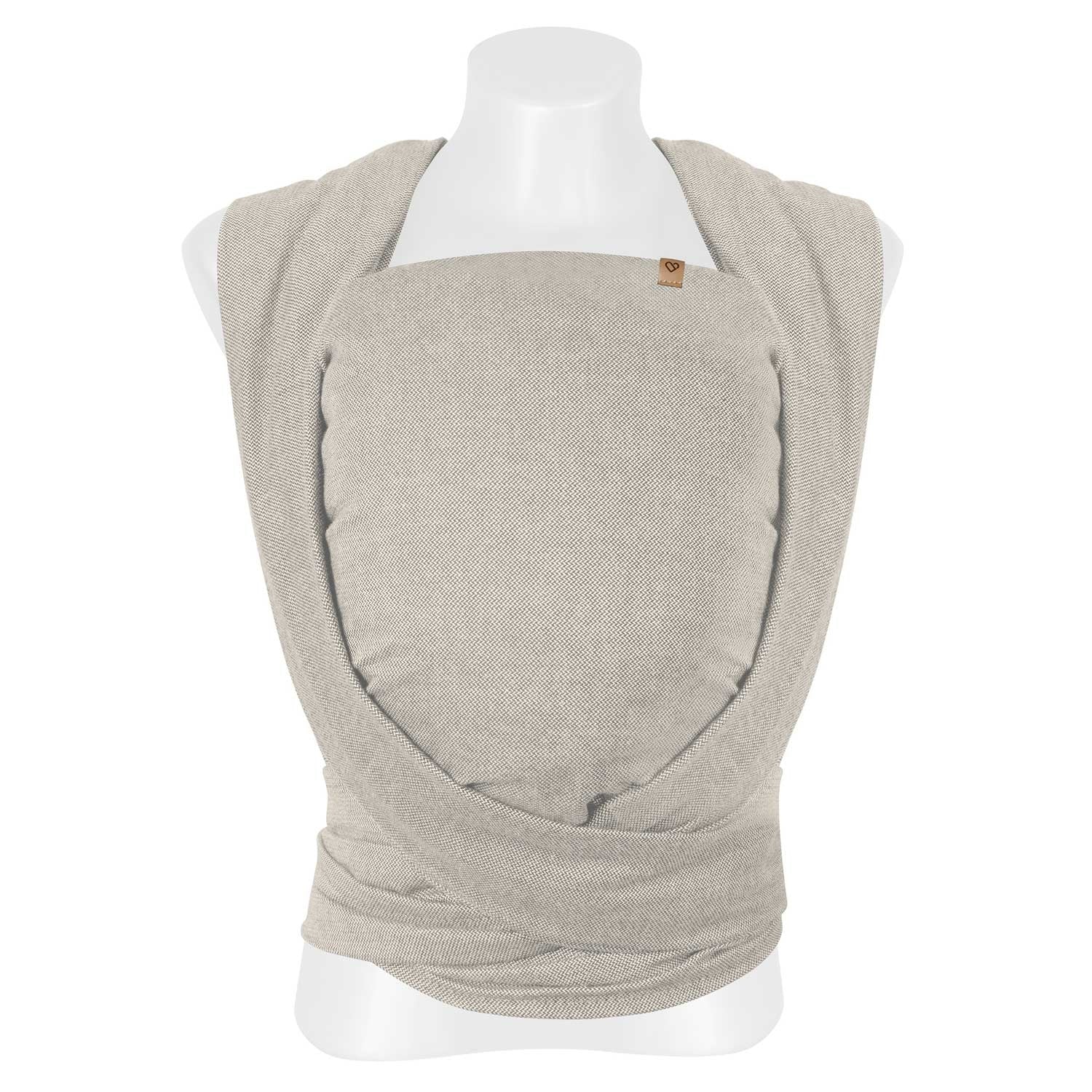 Bindetragetuch BeClose, Beige – elastisches Baby Bindetragetuch für Neugeborene