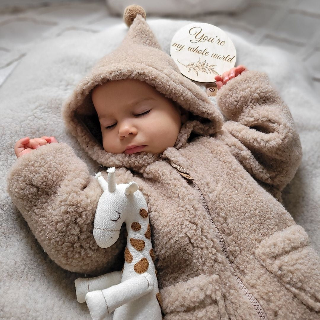 Kinder-Wolljacke Meri Nevada, Brown – Rückenansicht