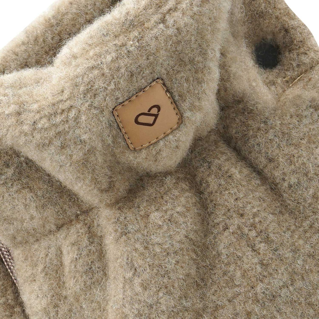 Handwärmer Sierra, Brown – Detailansicht Wolle