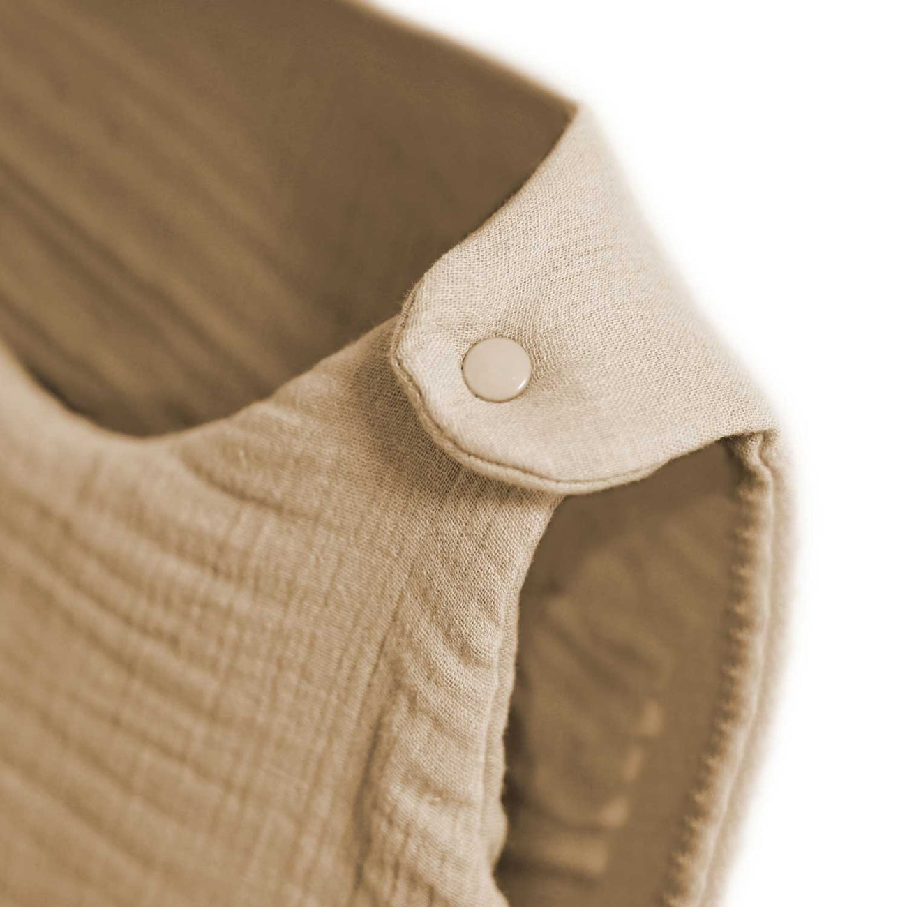 Musselin-Schlafsack Malaga 0,5 TOG, Beige – Seitenansicht