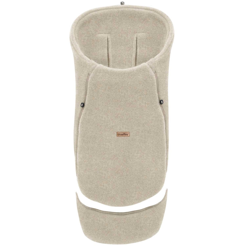 Wollfußsack Maxi Sierra, Beige – Gesamtansicht