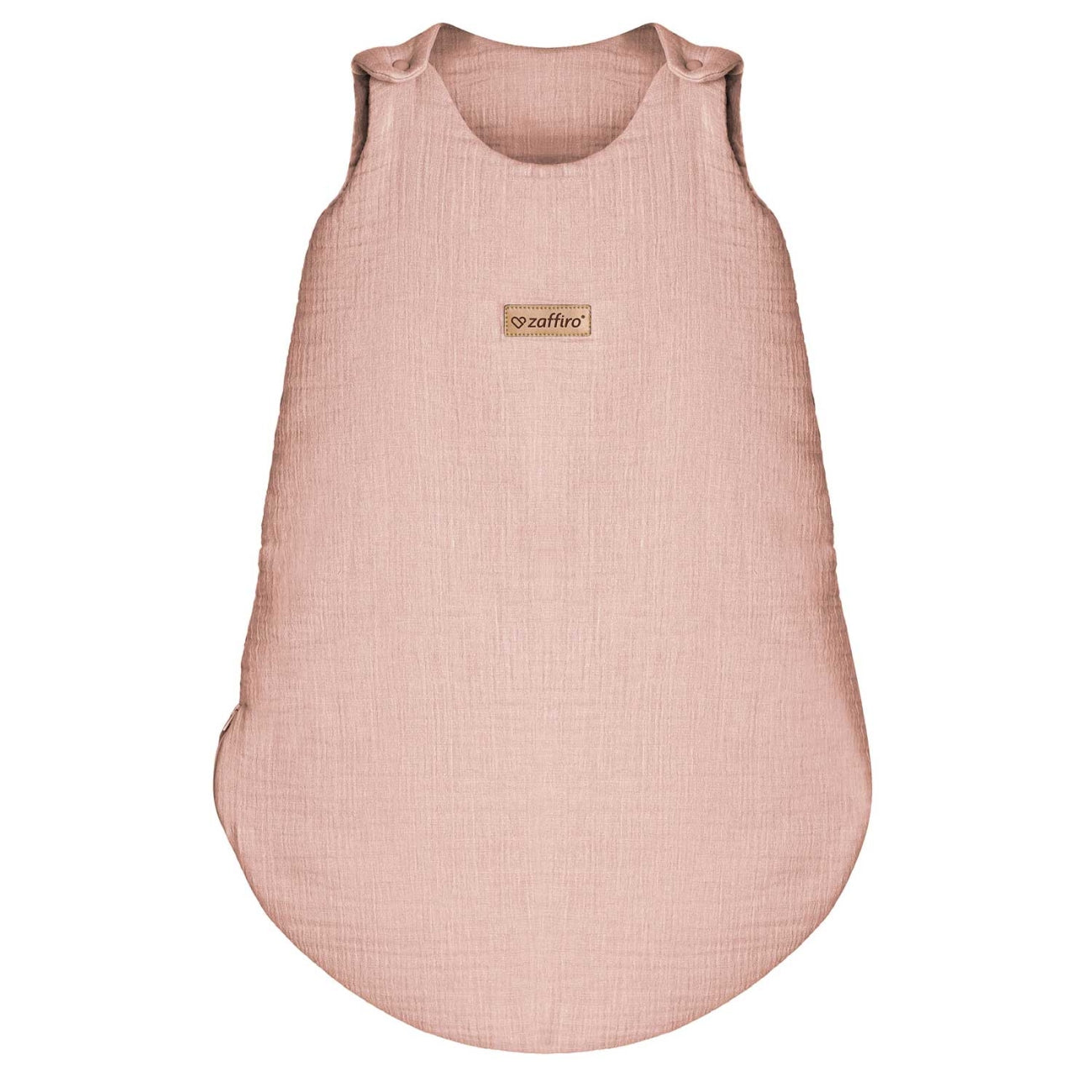 Musselin-Schlafsack Malaga 1,5 TOG, Baby Pink – Vorderansicht