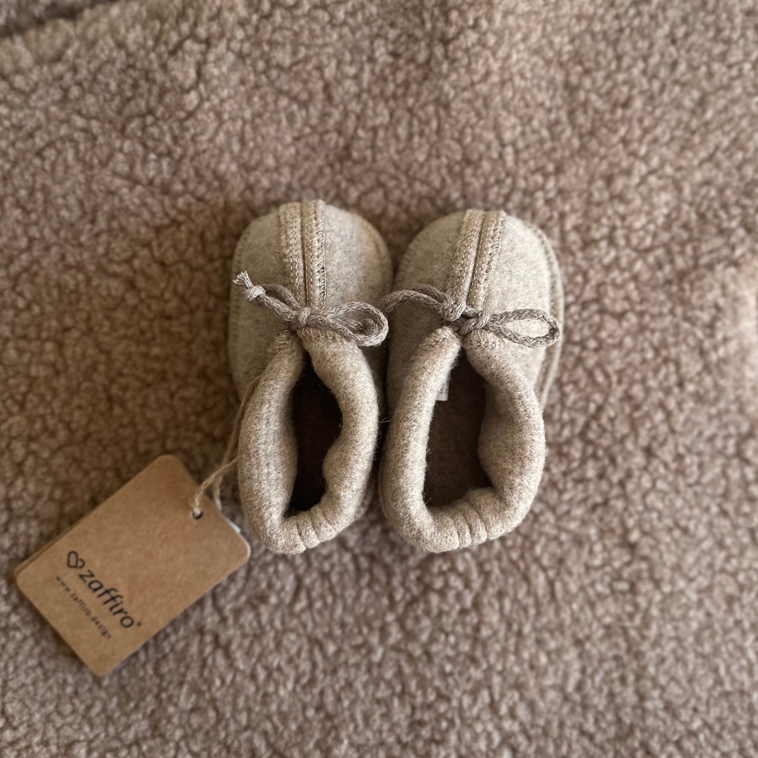Wollschühchen Sierra, Brown – Baby Wollschühchen aus Merinowolle