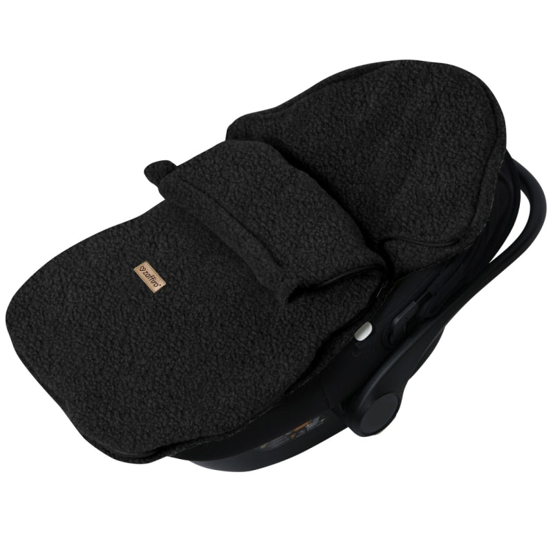 Wollfußsack Mini Nevada, Anthracite – Detailansicht Wolle