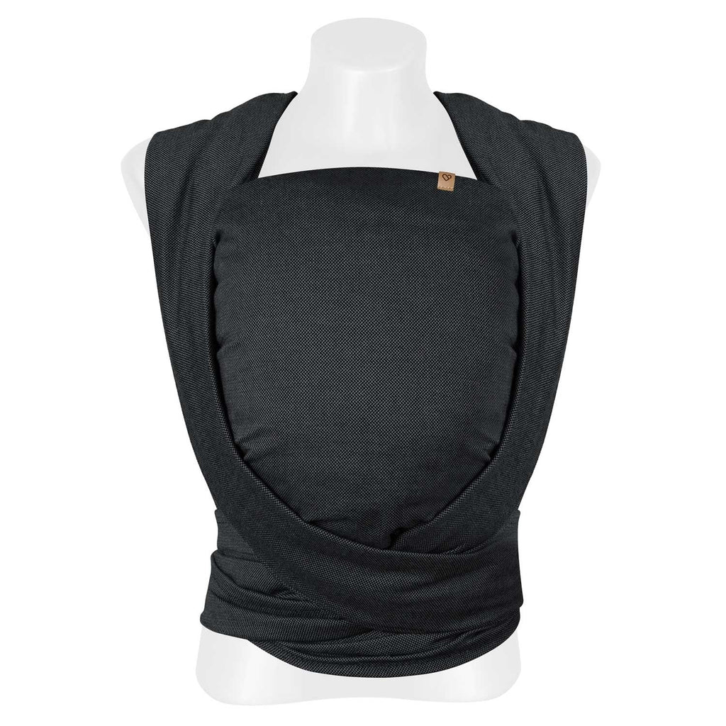 Bindetragetuch BeClose, Anthracite – elastisches Baby Bindetragetuch für Neugeborene