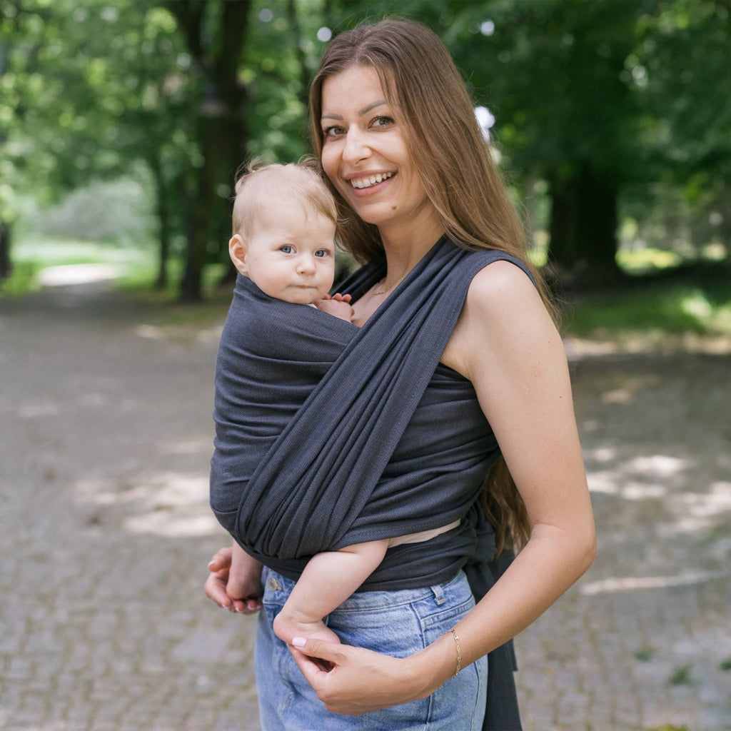 Bindetragetuch BeClose, Anthracite – Vorderansicht