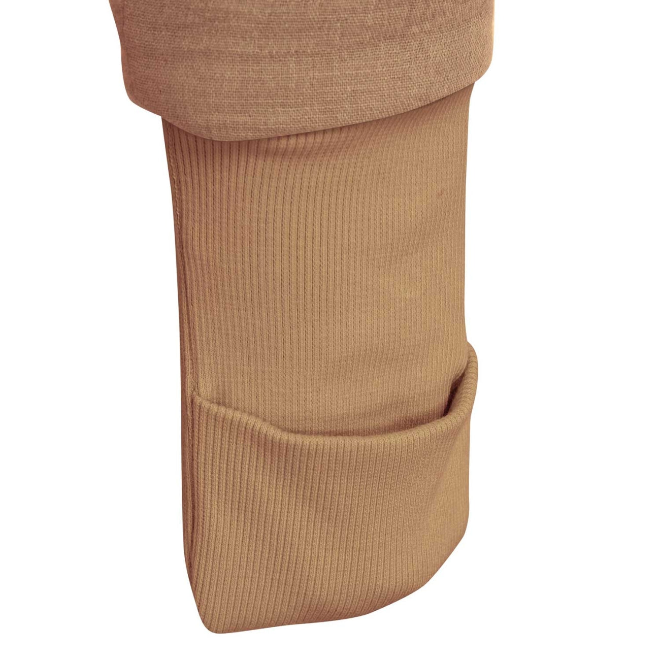 Musselin-Schlafsack Malaga mit Beinen 2,5 TOG, Toffee – Rückenansicht