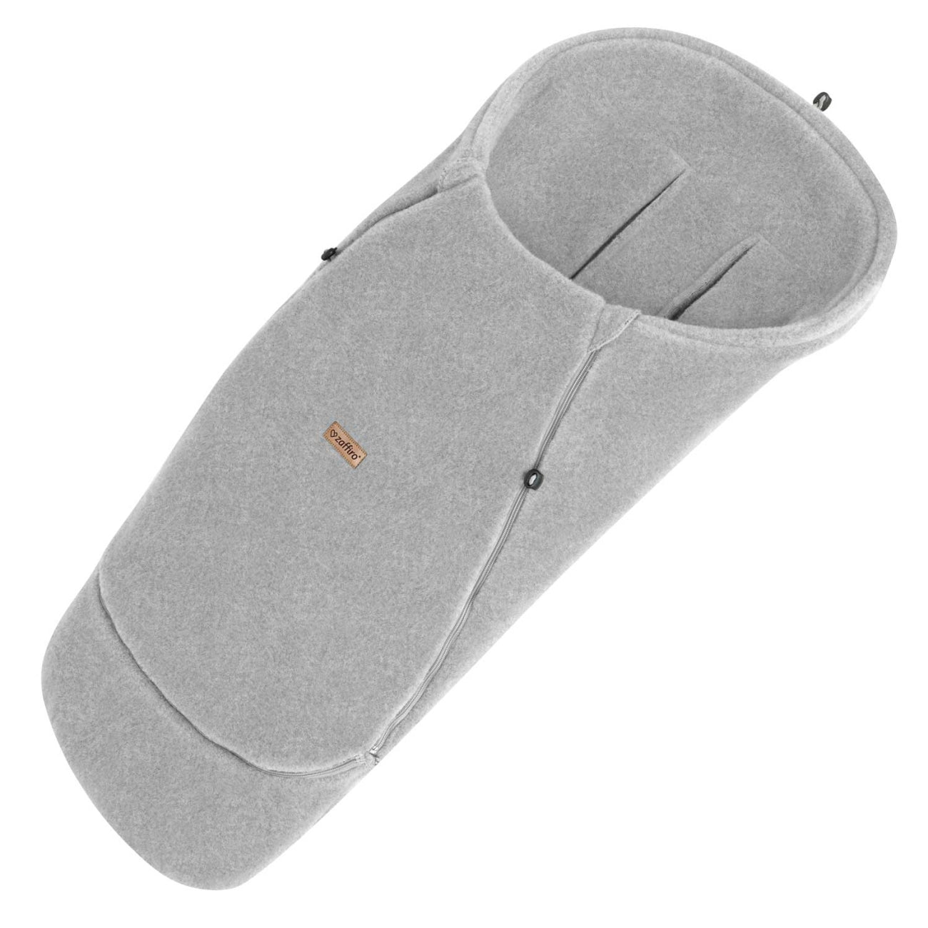 Wollfußsack Maxi Sierra, Grey – Rückenansicht