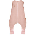 Musselin-Schlafsack Malaga mit Beinen 0,5 TOG, Baby Pink – leichter Kleinkind Schlafsack für warme Nächte