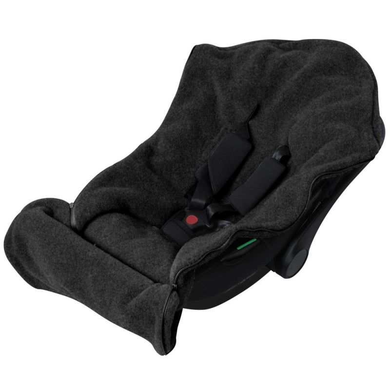 Wollfußsack Mini Sierra, Anthracite – Befestigung Detail
