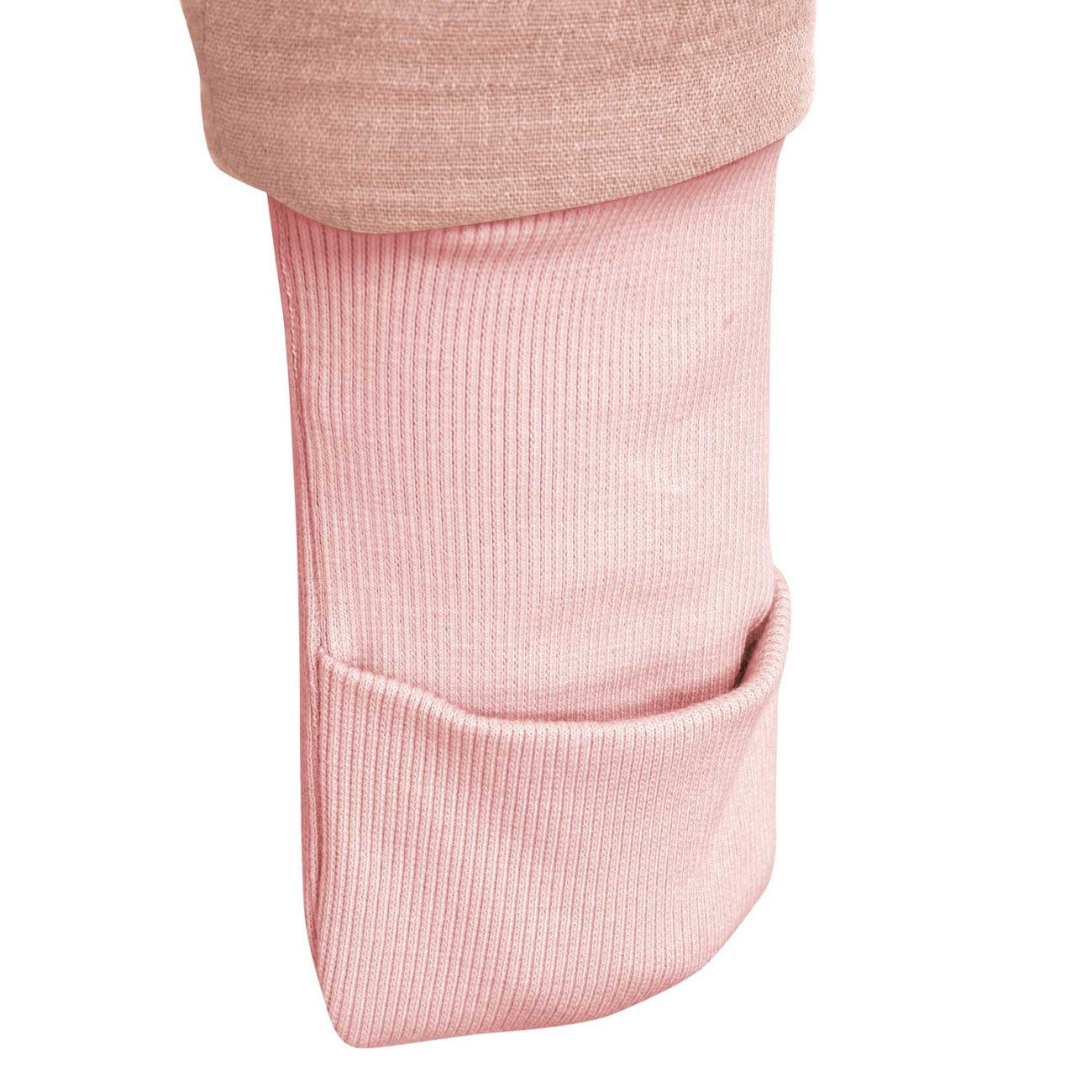 Musselin-Schlafsack Malaga mit Beinen 0,5 TOG, Baby Pink – Rückenansicht
