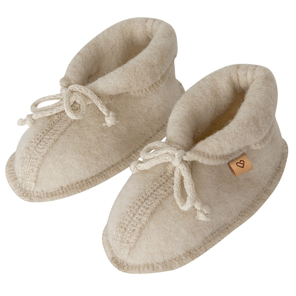 Wollschühchen Sierra, Beige – Vorderansicht