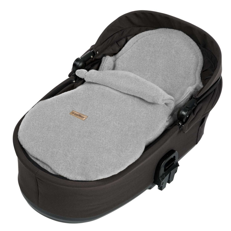 Wollfußsack Mini Sierra, Grey – Detailansicht Wolle