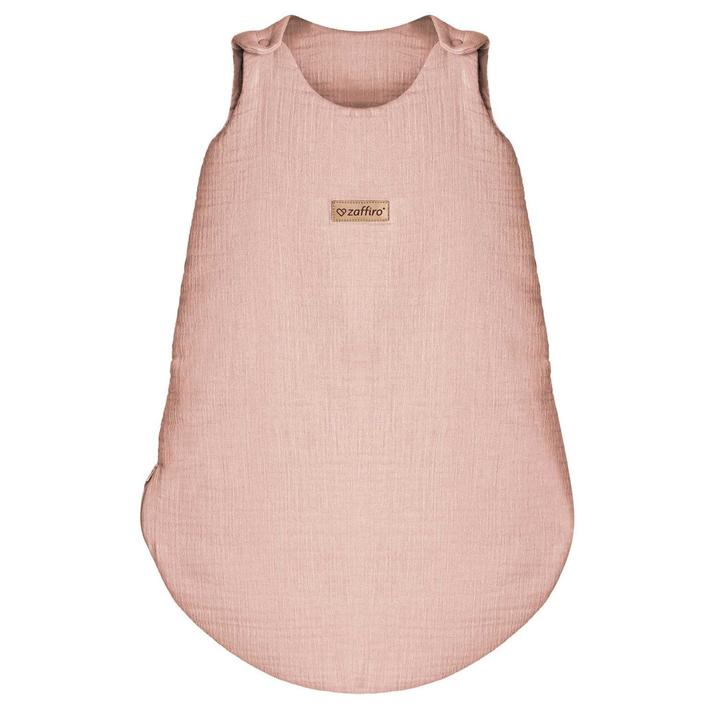 Musselin-Schlafsack Malaga 1,5 TOG, Baby Pink – ganzjähriger Baby Schlafsack