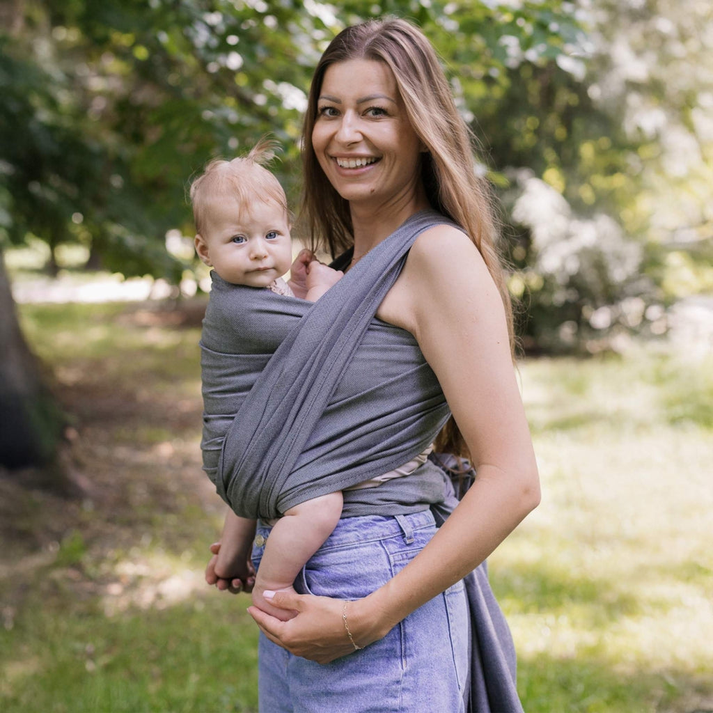 Bindetragetuch BeClose, Grey – Vorderansicht