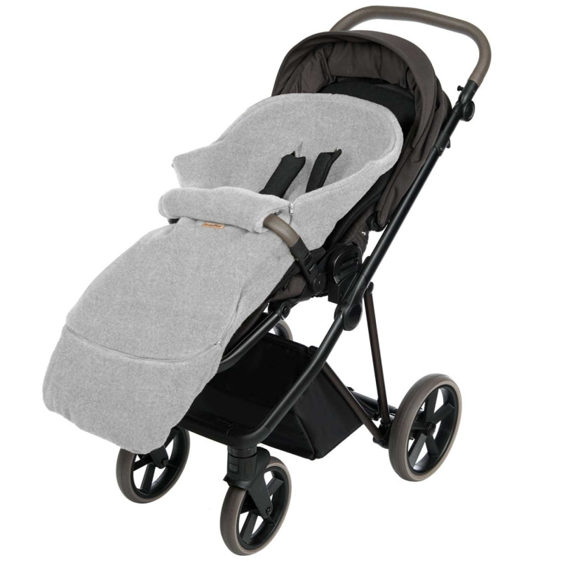 Wollfußsack Maxi Sierra, Grey – Befestigung Detail