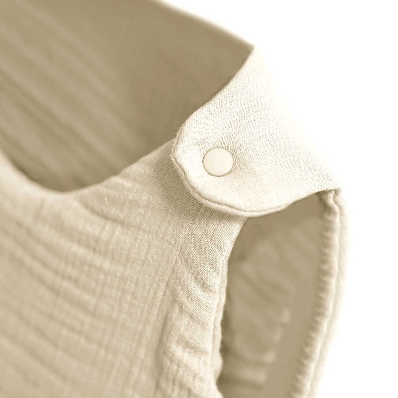 Musselin-Schlafsack Malaga 1,5 TOG, Vanilla – Detailansicht Musselin