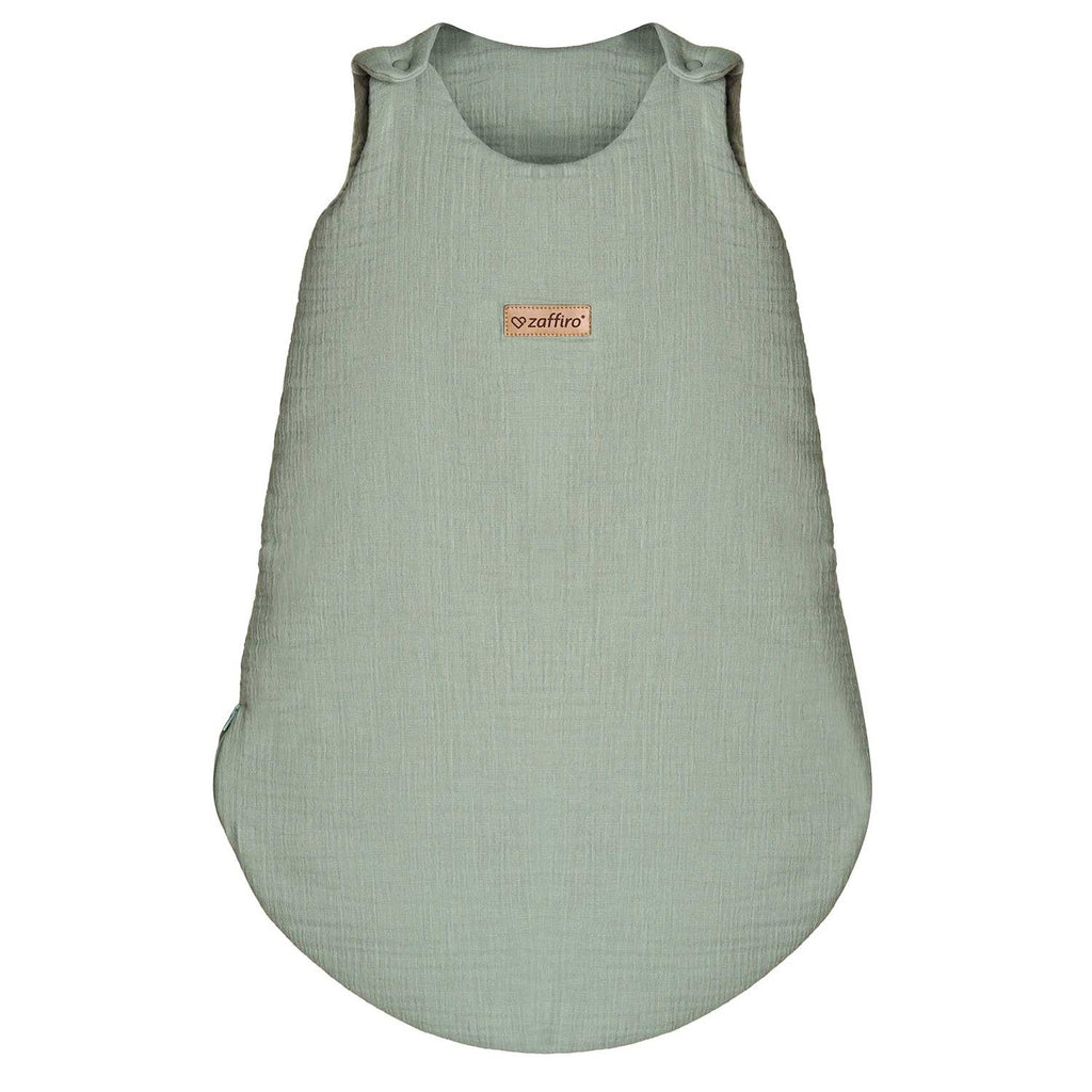Musselin-Schlafsack Malaga 0,5 TOG, Mint – leichter Baby Schlafsack für warme Nächte