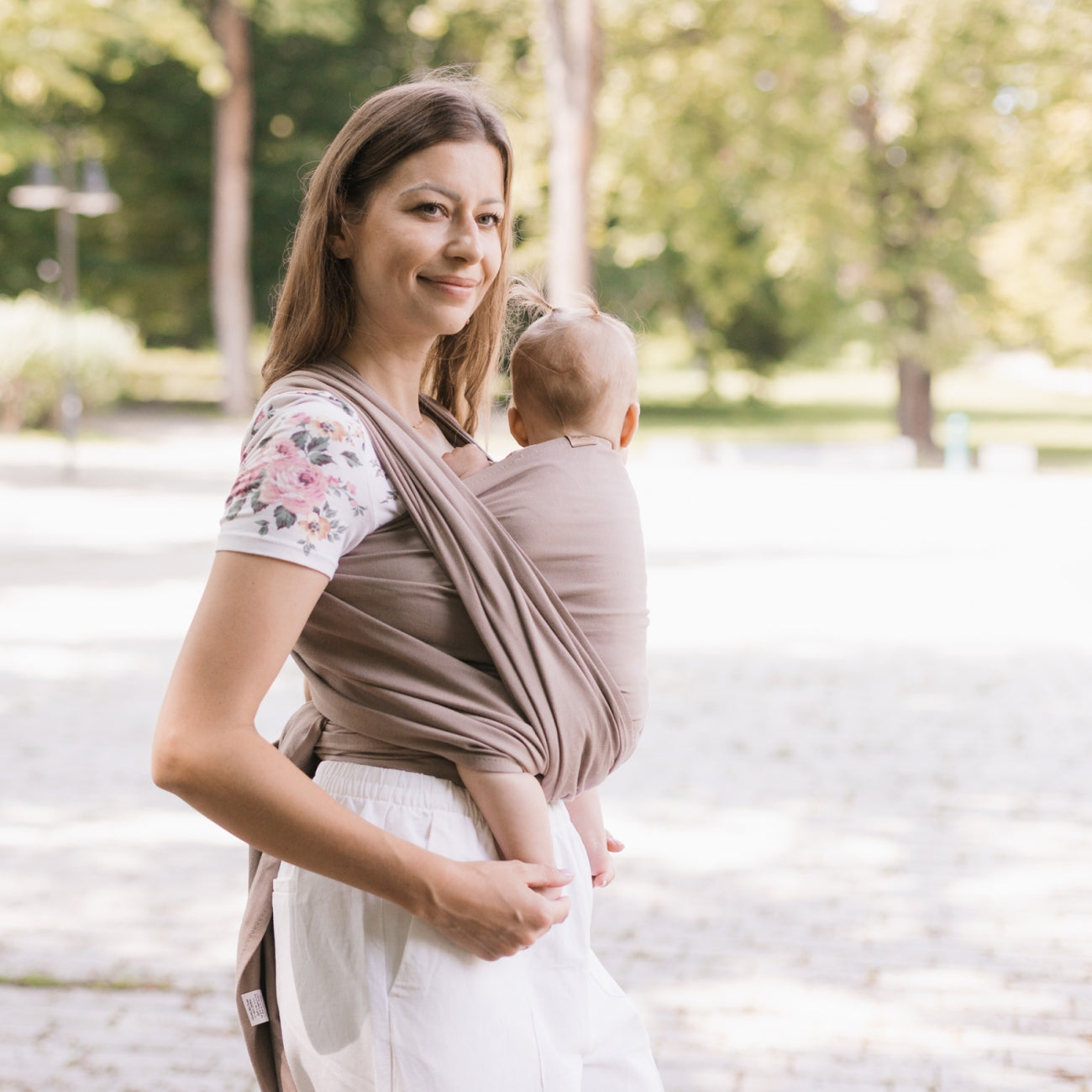 Bindetragetuch BeClose, Latte – Vorderansicht