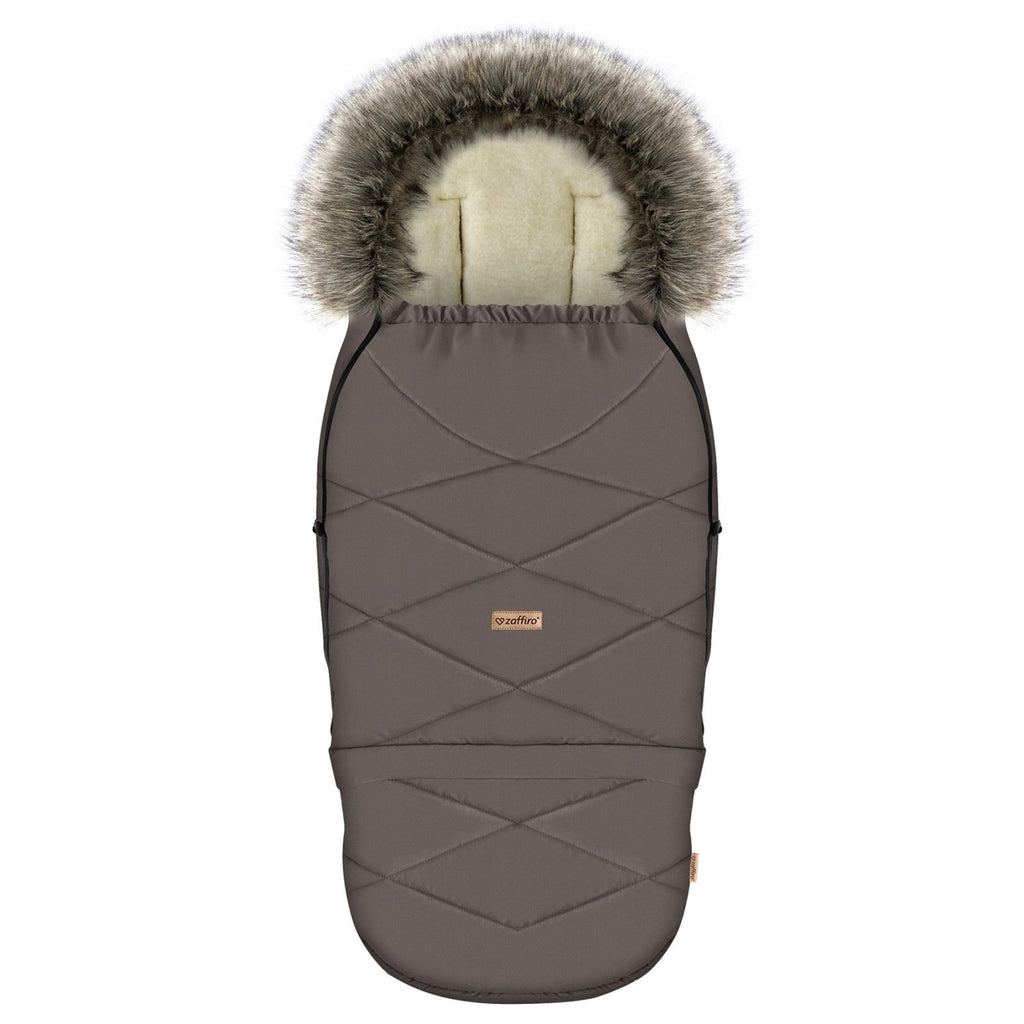 Fußsack GrowUP Nordico, Taupe – mitwachsender Babyfußsack 0–36 Monate