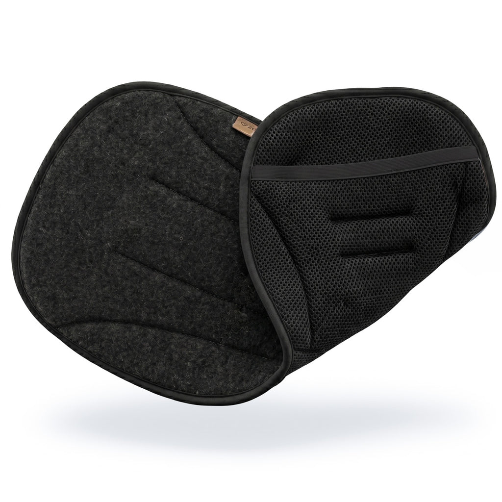 Sitzauflage Sierra, Anthracite – Detailansicht Wolle