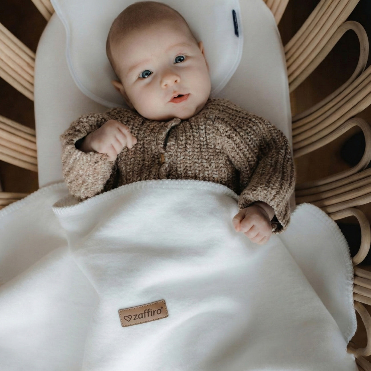Baumwolldecke Oslo Milk – Detailansicht Stoff