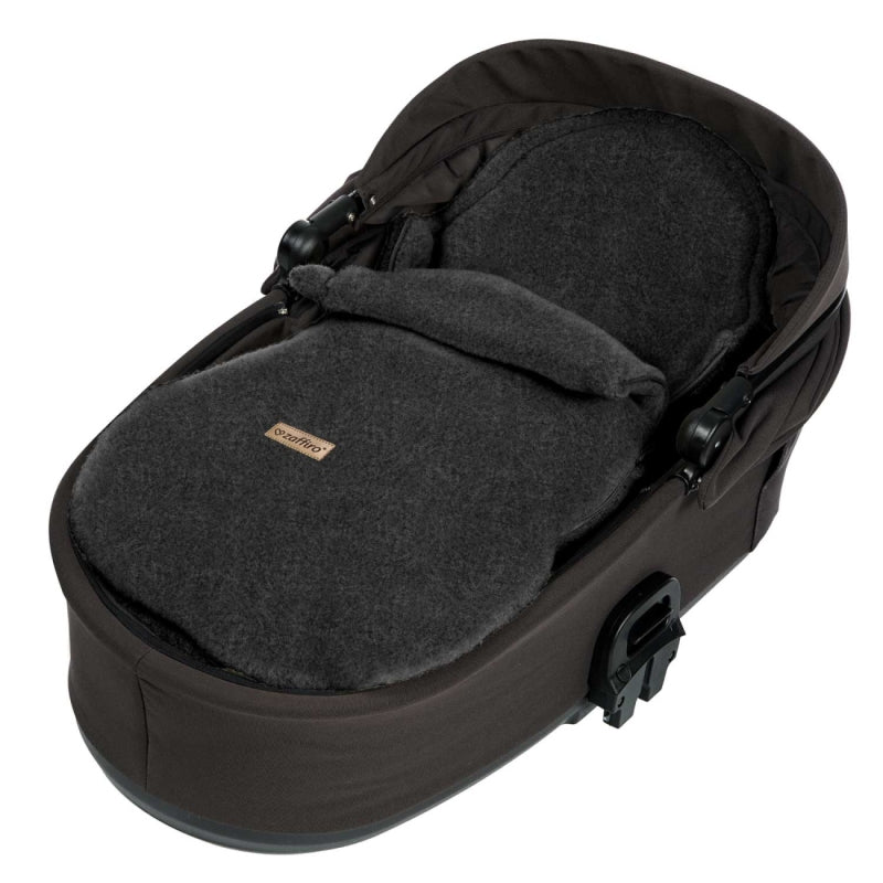 Wollfußsack Mini Sierra, Anthracite – Detailansicht Wolle