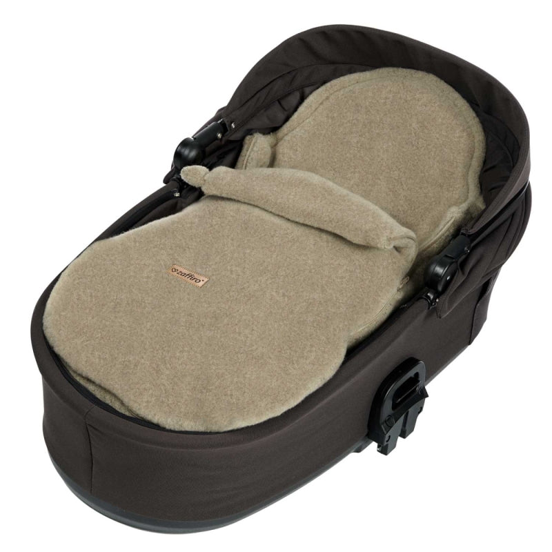 Wollfußsack Mini Sierra, Brown – Detailansicht Wolle
