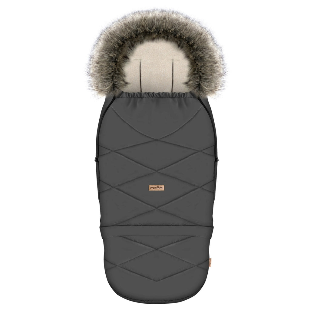 Fußsack GrowUP Aspen, Anthracite – mitwachsender Babyfußsack 0–36 Monate