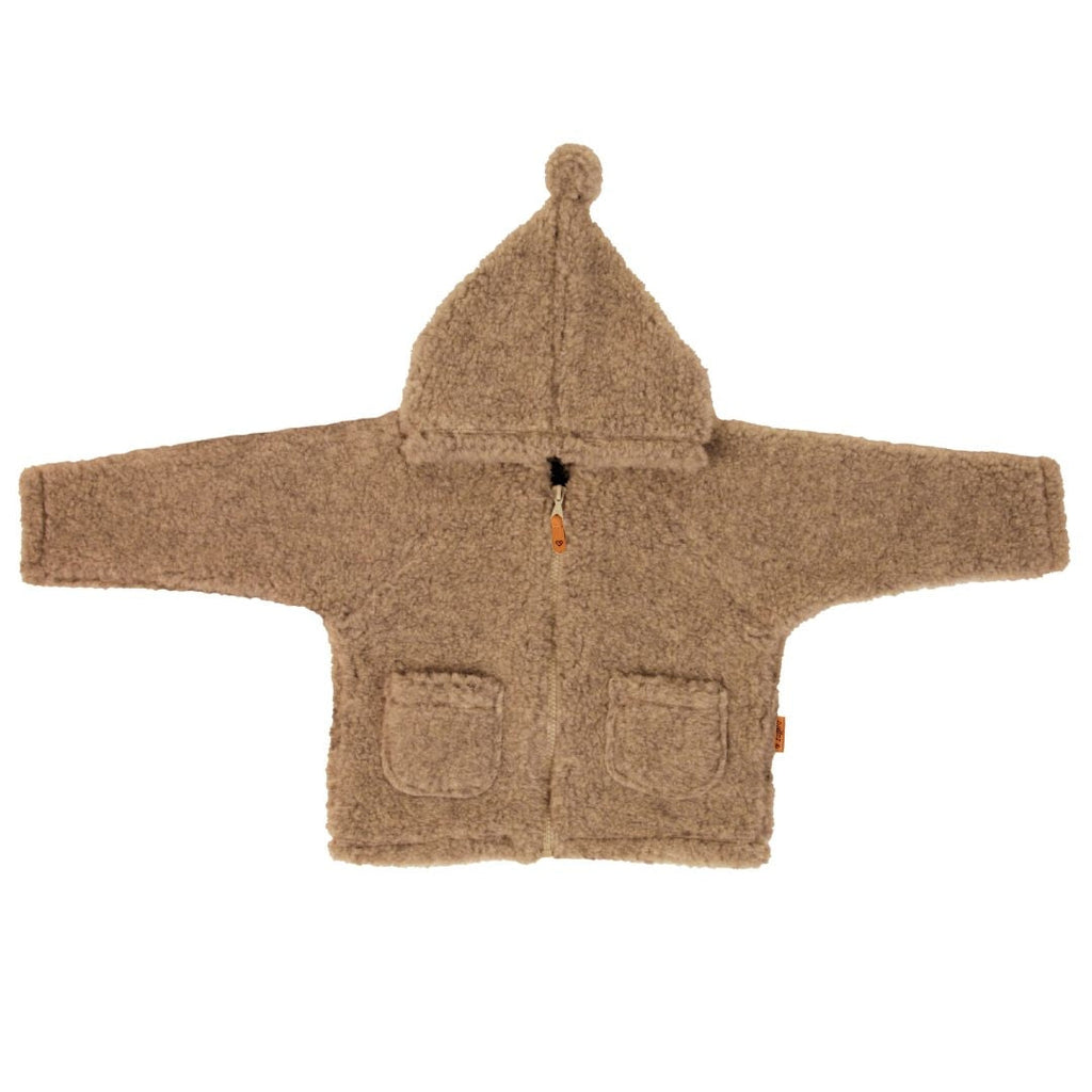 Kinder-Wolljacke Meri Nevada, Brown – Kinder Wolljacke aus Merinowolle